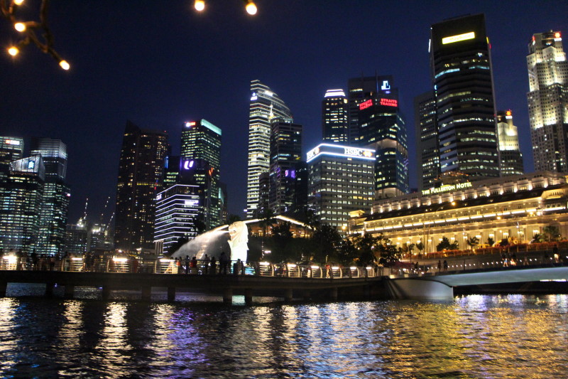 新加坡克拉碼頭美麗夜景，越夜越美麗